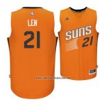 Camiseta Phoenix Suns Alex Len #21 Naranja