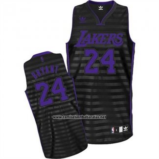 Camiseta Ranura Moda Los Angeles Lakers Kobe Bryant #24 Negro