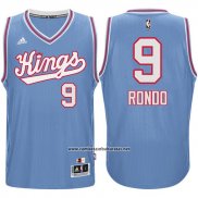 Camiseta Sacramento Kings Rajon Rondo #9 Retro 1985-86 Azul