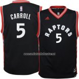Camiseta Toronto Raptors DeMarre Carroll #5 Negro