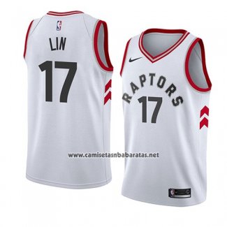 Camiseta Toronto Raptors Jeremy Lin #17 Association 2018 Blanco
