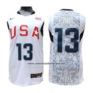 Camiseta USA 2008 Paul #13 Blanco