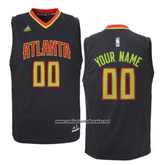 Camiseta Atlanta Hawks Adidas Personalizada Negro