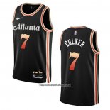 Camiseta Atlanta Hawks Jarrett Culver #7 Ciudad 2022-23 Negro