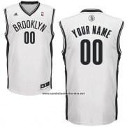 Camiseta Brooklyn Nets Adidas Personalizada Blanco