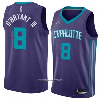 Camiseta Charlotte Hornets Johnny O'bryant Iii #8 Statement 2018 Violeta