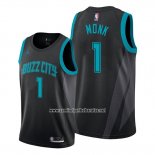 Camiseta Charlotte Hornets Malik Monk #1 Ciudad Edition Negro