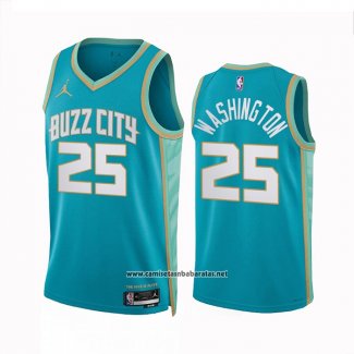 Camiseta Charlotte Hornets P.j. Washington #25 Ciudad 2018-19 Negro