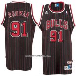Camiseta Chicago Bulls Dennis Rodman #91 Retro Negro
