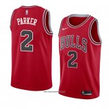 Camiseta Chicago Bulls Jabari Parker #2 Icon 2018 Rojo