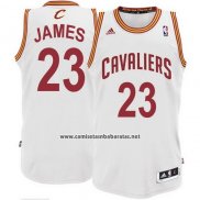 Camiseta Cleveland Cavaliers LeBron James #23 Blanco