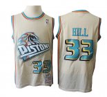 Camiseta Detroit Pistons Grant Hill Retro #33 Crema