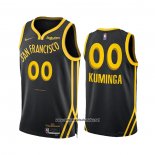 Camiseta Golden State Warriors Jonathan Kuminga #00 Ciudad 2023-24 Negro