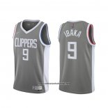 Camiseta Los Angeles Clippers Serge Ibaka #9 Earned 2020-21 Gris