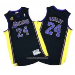 Camiseta Los Angeles Lakers Kobe Bryant #24 2009-10 Finals Negro