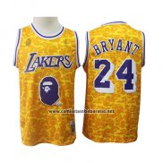 Camiseta Los Angeles Lakers Kobe Bryant #24 Mitchell & Ness Amarillo