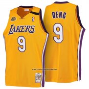 Camiseta Los Angeles Lakers Luol Deng #9 Retro 1999-00 Amarillo