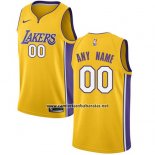 Camiseta Los Angeles Lakers Nike Personalizada 17-18 Amarillo