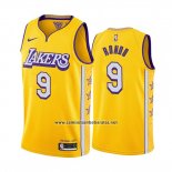 Camiseta Los Angeles Lakers Rajon Rondo #9 Ciudad Edition Amarillo