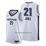 Camiseta Memphis Grizzlies Tyus Jones #21 Association Blanco