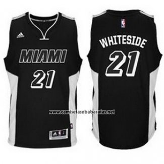 Camiseta Miami Heat Hassan Whiteside #21 Negro