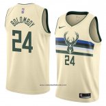 Camiseta Milwaukee Bucks Joel Bolomboy #24 Ciudad 2018 Crema