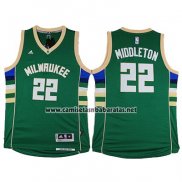 Camiseta Milwaukee Bucks Khris Middleton #22 Verde