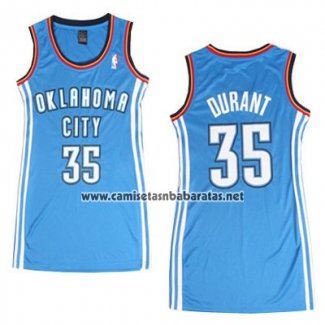 Camiseta Mujer Oklahoma City Thunder Kevin Durant #35 Azul