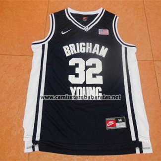 Camiseta NCAA Brigham Young University Jimmer Fredette #32 Negro