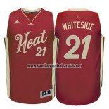 Camiseta Navidad 2015 Miami Heat Hassan Whiteside #21 Rojo