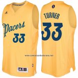 Camiseta Navidad 2016 Indiana Pacers Myles Turner #33 Oro