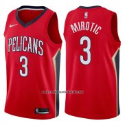 Camiseta New Orleans Pelicans Nikola Mirotic #3 Statement 2017-18 Rojo