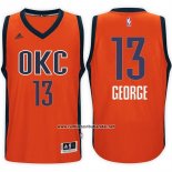 Camiseta Oklahoma City Thunder Paul George #13 Naranja