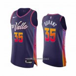 Camiseta Phoenix Suns Kevin Durant #35 Ciudad Autentico 2023-24 Violeta