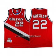 Camiseta Portland Trail Blazers Clyde Drexler #22 Retro Rojo