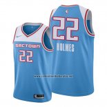 Camiseta Sacramento Kings Richaun Holmes #22 Ciudad Azul