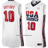 Camiseta USA 1992 Kobe Bryant #10 Blanco