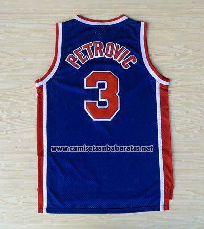 Camiseta Brooklyn Nets Drazen Petrovic #5 Retro Azul