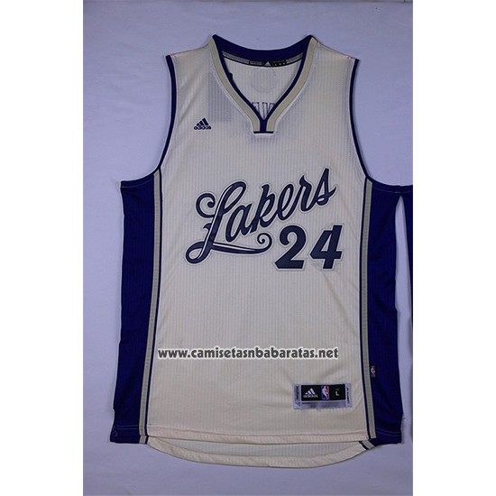 Camiseta Navidad 2015 Los Angeles Lakers Kobe Bryant #24 ...